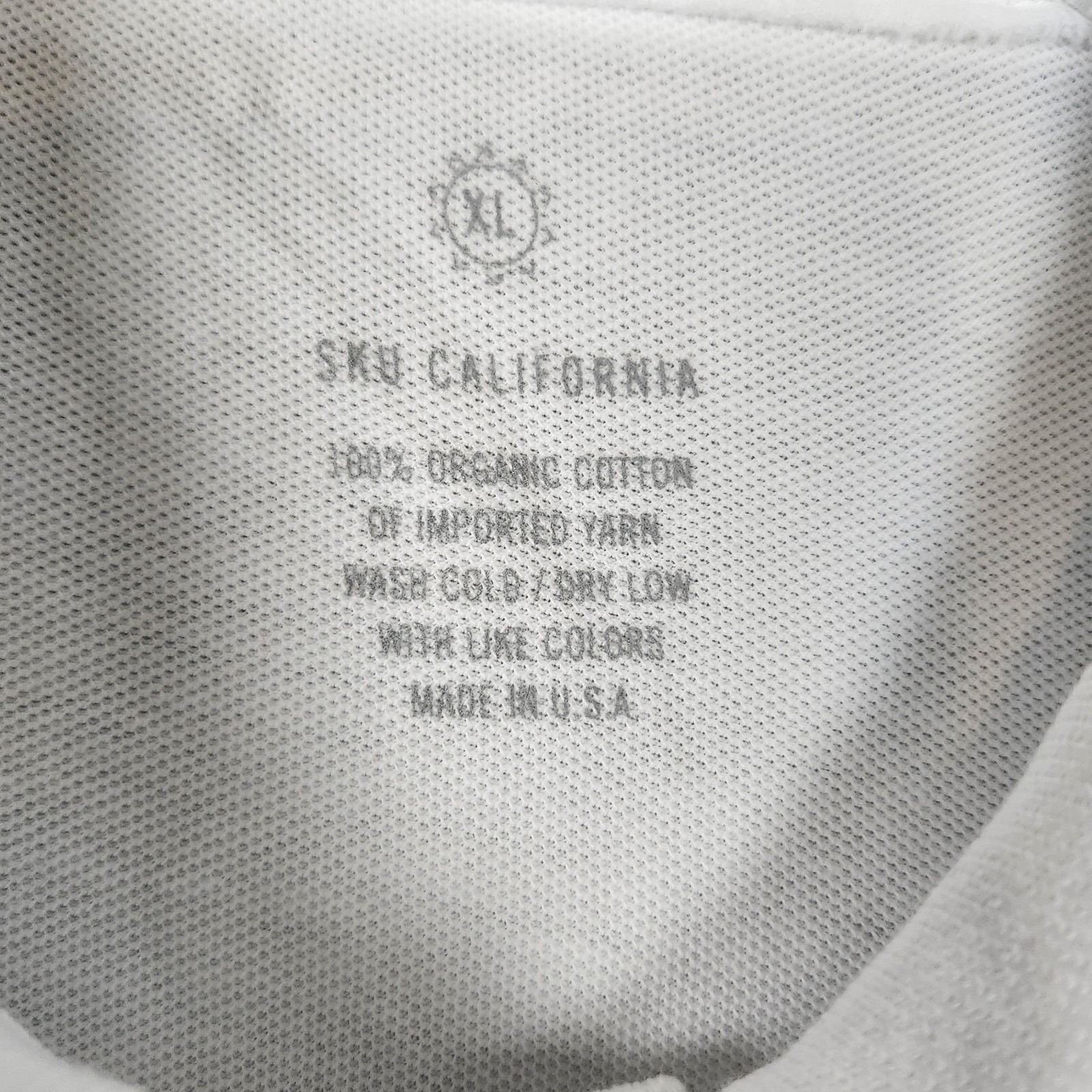 Save Khaki United Polo Shirt Mens Xl White Organic Cotton Beach Made Usa Tagless — image 2 of 8